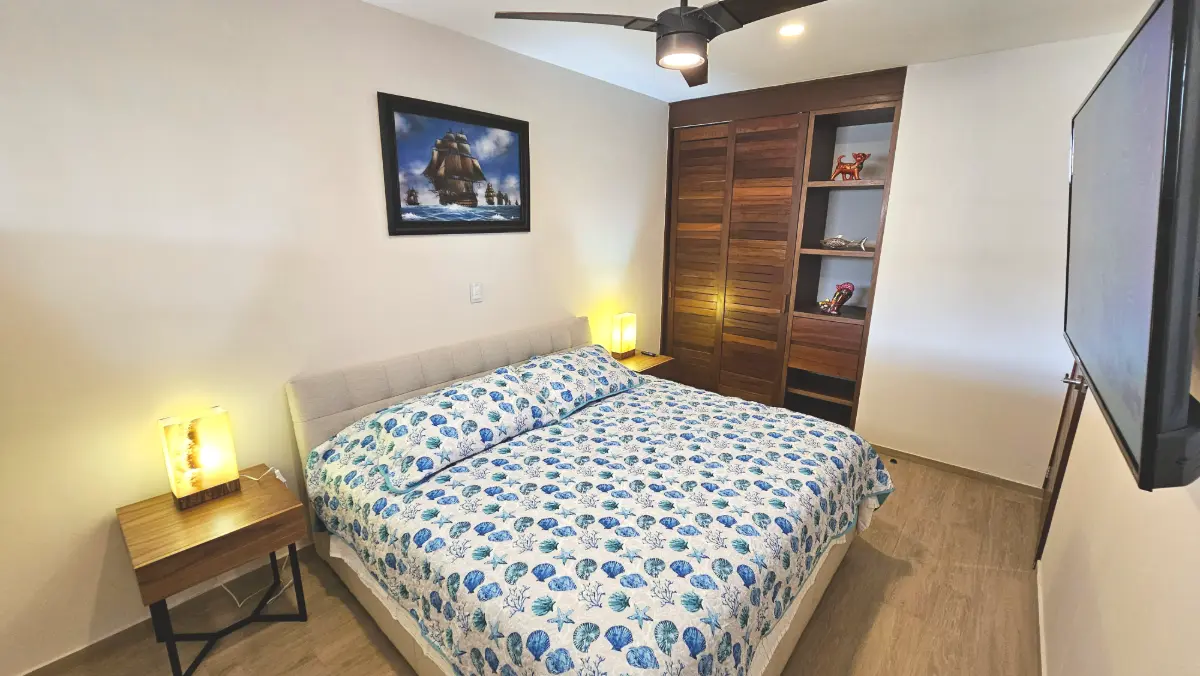 Spacious bathroom with walk-in shower